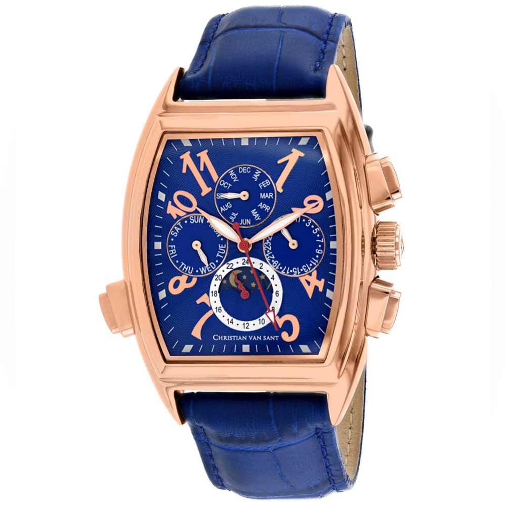 Christian Van Sant Men's Grandeur Blue Dial Watch - CV2140